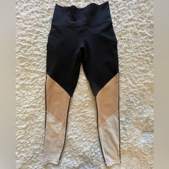 Fabletics Zone High-Waisted 7/8 Blk/Cafe Ole/Honey milk Size XXS - Picture 3 of 9